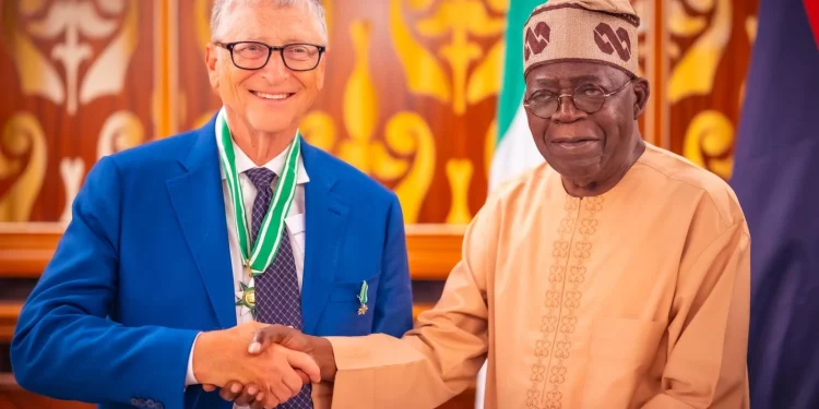President Bola Ahmed Tinubu and Microsoft Co-founder, Bill Gates
