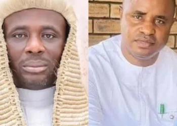 Deputy Speaker Hon. Abayomi Akinruntan and Majority Leader Hon. Oluwole Ogunmolasuyi