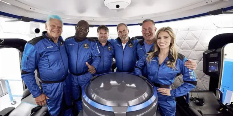 Owolabi Salis and Blue Origin Crew