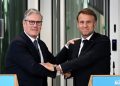 Britain's Prime Minister Keir Starmer and France's President Emmanuel Macron
