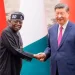 Nigerian President, Bola Ahmed Tinubu and The President of China, Xi Jinping