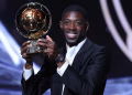 Ousmane Dembélé with the 2025 Men's Ballon d'Or