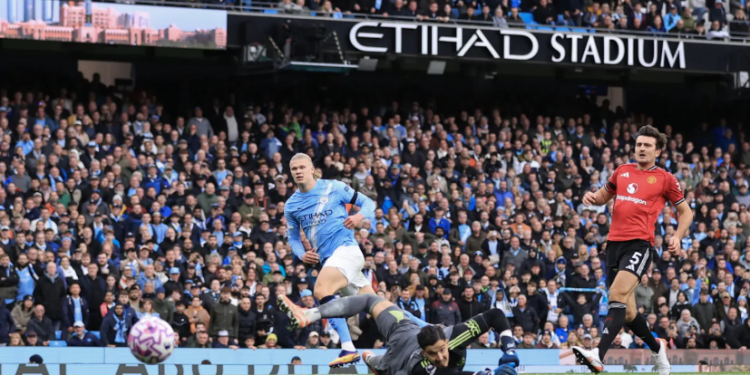 Haaland brace seals Derby win over United