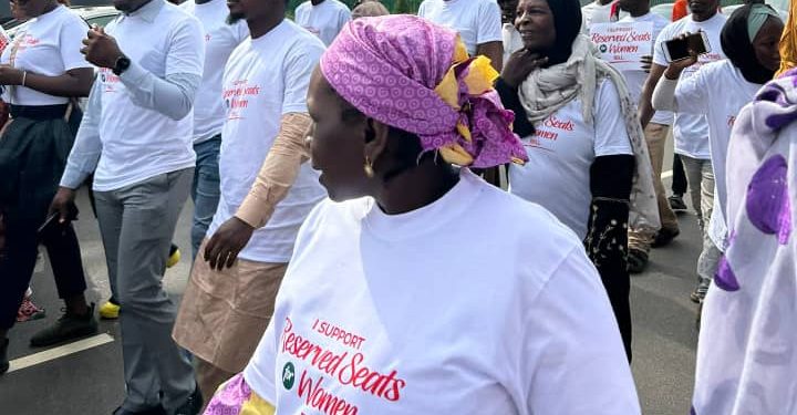 Women protesting the Reserved Seat Bill