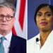 UK Prime Minister Sir Keir Starmer and Conservative Party leader Kemi Badenoch