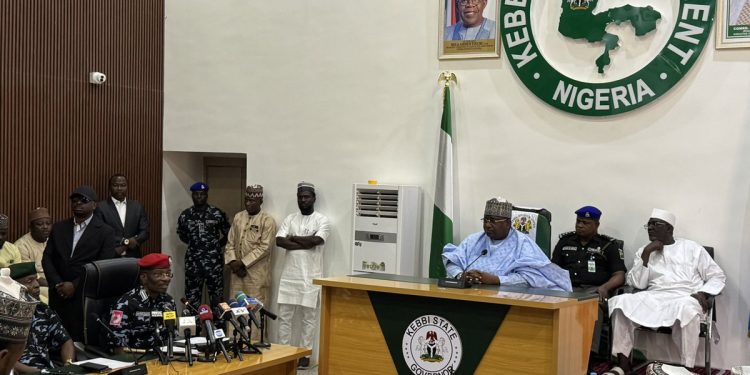 IGP Kayode Adeolu Egbetokun, pays a visit to the Executive Governor of Kebbi State, Dr Nasiru Idris