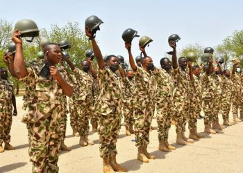 Nigerian Army personnel on parade