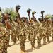 Nigerian Army personnel on parade