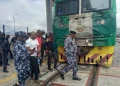 Police rescue passengers after Adogo train derailment