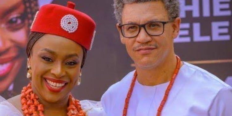 Chimamanda and husband, Ivara