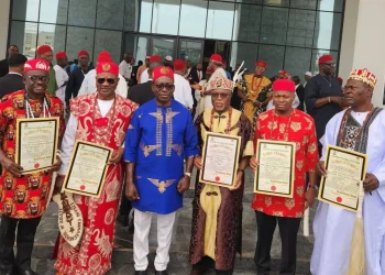 Chukwuma Soludo presents certificates to six new monarchs