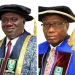 L-R: NOUN VC, Prof. Uduma Uduma and immediate past VC, Prof. Olufemi Peters.