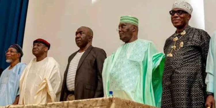 Opposition politicians in a gathering