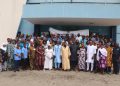 Facilitator and participants after an event in Lagos