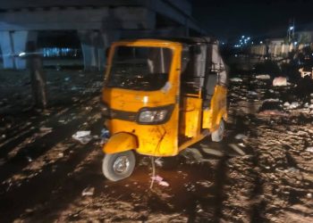 Abandoned tricycle at the Maiduguri Monday Market