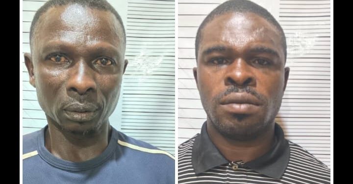 Suspected notorious ESN members, Sabastine Odo Odam, and Ejike Daniel