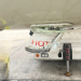 The damaged aircraft