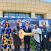 3rd from right, ECOWAS Commission President Dr Omar Touray, receiving the symbolic key to the new ECOWAS Headquarters from Chinese Ambassador to Nigeria and ECOWAS, Yu Dunhai, 4th from right, at the handover ceremony on Tuesday in Abuja