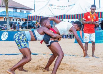 Beach wrestling