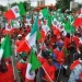 Members of the Nigeria Labour on parade Congress
