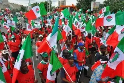 Members of the Nigeria Labour on parade Congress