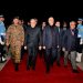 The Iranian delegates led by Parliament speaker, Mohammad Baqer Qalibaf and foreign minister Abbas Araqchi is welcomed by Pankistan Chief of Army Staff Asim Munir