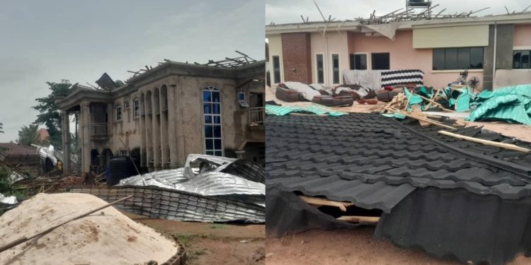 Windstorm destroys 80 buildings in Enugu community