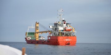 A vessel at the Strait of Hormuz