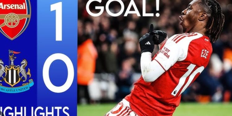 Eze’s strike restores Arsenal’s pride on league table