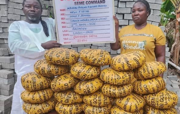 The Cele pastor and his wife arrested by NDLEA with illicit drugs.