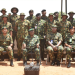 The General Officer Commanding 8 Division and Commander, Sector 2, Joint Task Force (North West), Major General Bemgba Paul Koughna with the pilots
