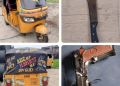 Police Command in Lagos State has arrested 6 suspected ‘1-Chance’ robbers, recover tricycle, dummy pistol