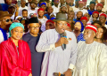 (L-R) Aisha Binani, Peter Obi, Seriake Dickson and Rabiu Kwankwaso at the meeting on Sunday