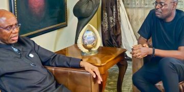 Rotimi Chibuike Amaechi [Left] with Chude Jideonwo[Right], on: “#WithChude in his first interview after the ADC presidential primaries.