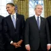 L-R: George HW Bush, Barack Obama, George W Bush and Bill Clinton
