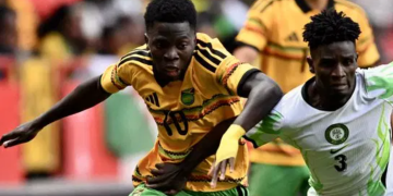 Nigerian player tango with Jamaican striker to win the Unity Cup at The Valley in London