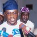 Senator Obanikoro addressing the press in Ilorin