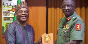 Executive Secretary, TETFund Sonny Echono and COAS,Lt. Gen. Waheed Shaibu seeking partnership