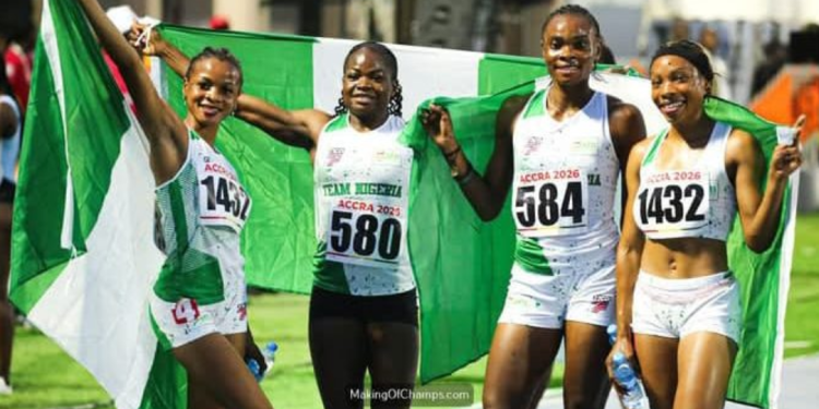 Team Nigeria celebrates gold medal victory in Accra