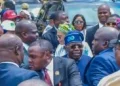 President Bola Tinubu joins the queue at Eti-Osa for APC presidential primary election.