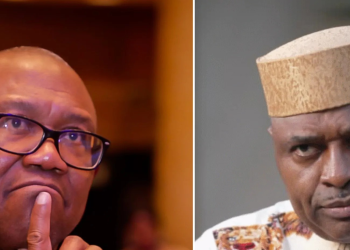 A collage of Peter Obi and Kenneth Okonkwo