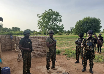 Troops at the terrorist enclave in Katsina State
