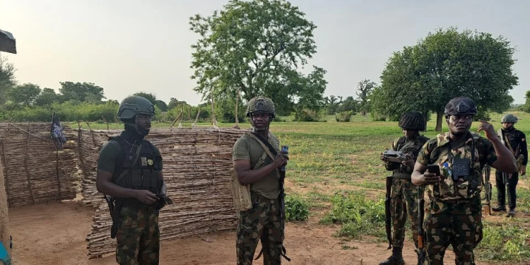 Troops at the terrorist enclave in Katsina State