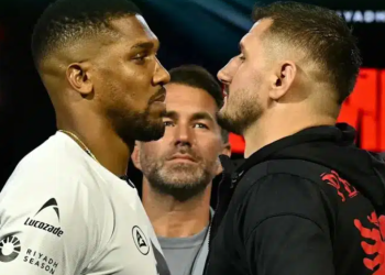Anthony Joshua and Kristian Prenga ahead of their July clash