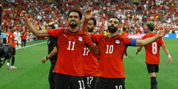 Egypt Team jubilating after the win