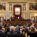 Pope Leo XIV is applauded before delivering a speech during a joint session of the Spanish Parliament.