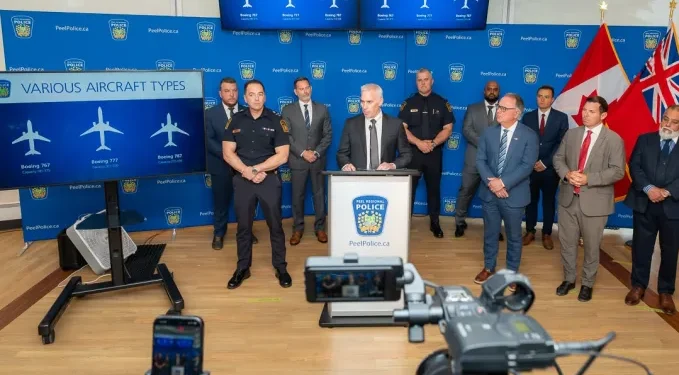 Peel Regional Police hold a press conference Tuesday following the complex fraud investigation.