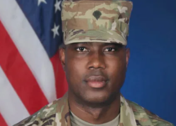 Nollywood actor Joseph Momodu on US army uniform
