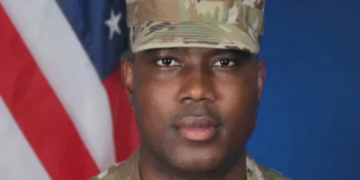 Nollywood actor Joseph Momodu on US army uniform