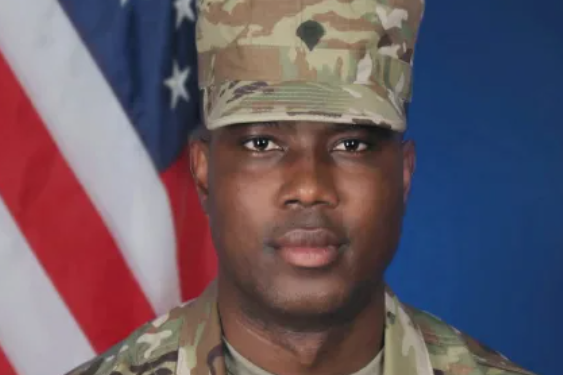 Nollywood actor Joseph Momodu on US army uniform